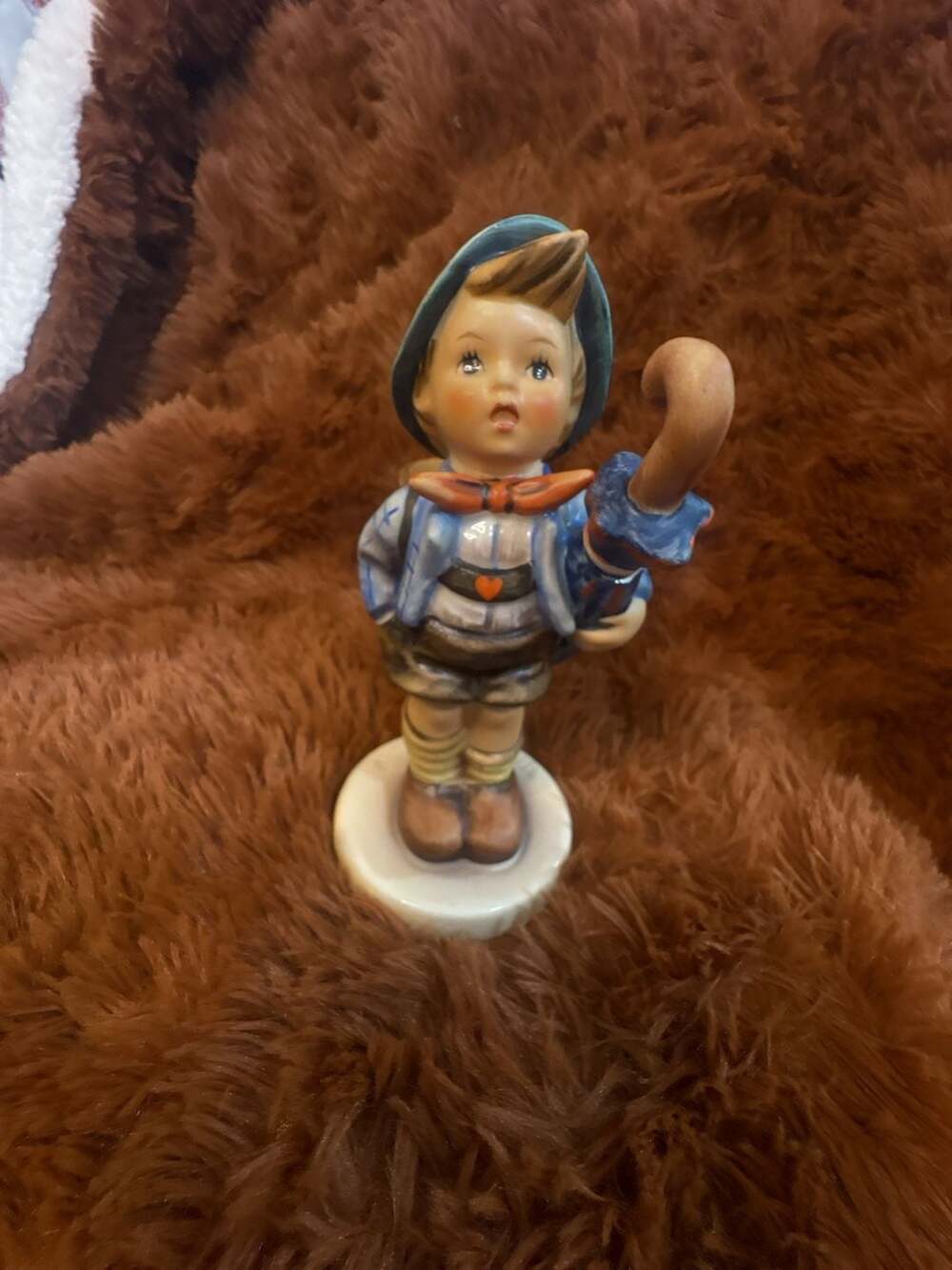 M.I. Hummel Goebel Home From Market Figurine #198/I Boy with Piglet and Umbrella